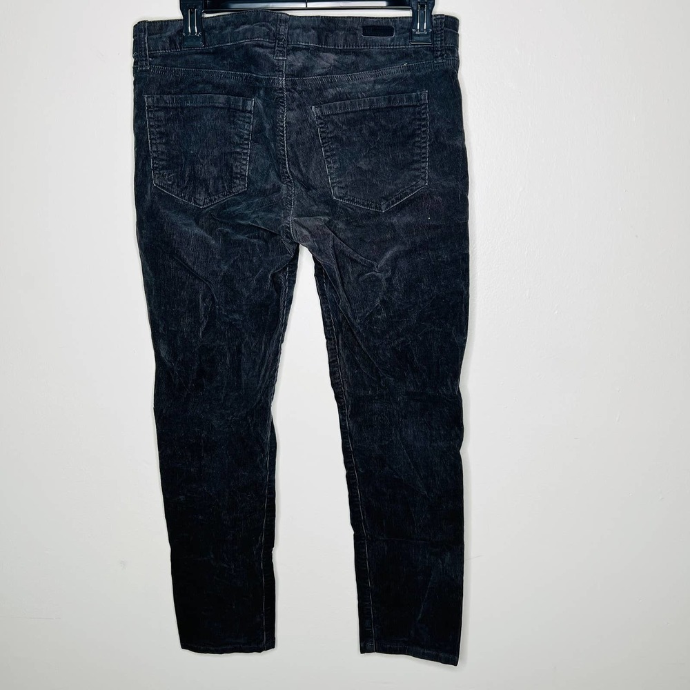 Kut From The Kloth Diana Skinny Corduroy Pants 4P Black High Rise Ankle Casual - Picture 5 of 6
